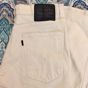 Cream Levi’s.